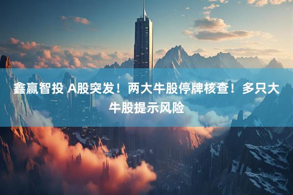 鑫赢智投 A股突发！两大牛股停牌核查！多只大牛股提示风险